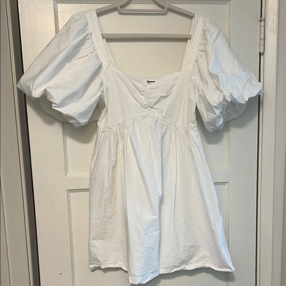 White Puff Sleeve Dress